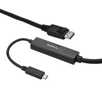 StarTech Adapter USB-C Male to DisplayPort Male 9.8ft Cable 4K Thunderbolt 3 Compatible - Black