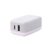 Ventev Wall Charger 2 Port 27W USB-C (15W) & USB-A (12W) Fast Charge - Folding Prongs - White & Grey