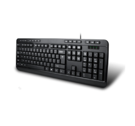 Adesso Keyboard Wired Multimedia Spill-Resistant - Black