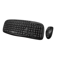 Adesso Keyboard & Mouse Combo Wireless Spill Resistant PC/Mac - Black