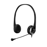 Adesso Headset Stereo with Boom Mic USB Noise Cancelling Inline Volume & Call Management 6ft Cord - Black