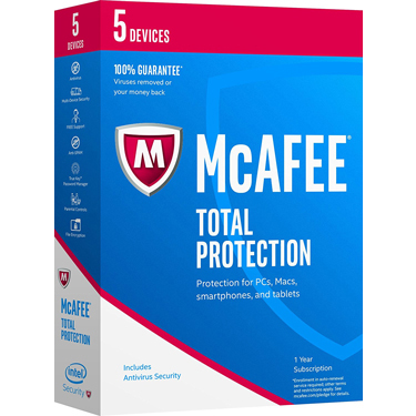 McAfee Total Protection  5-Device 1-Year BIL PC/Mac/Android