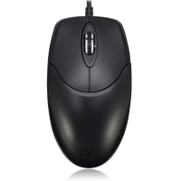 Adesso Mouse Wired 3 Button PS/2 Scroll Optical   PC/Mac - Black