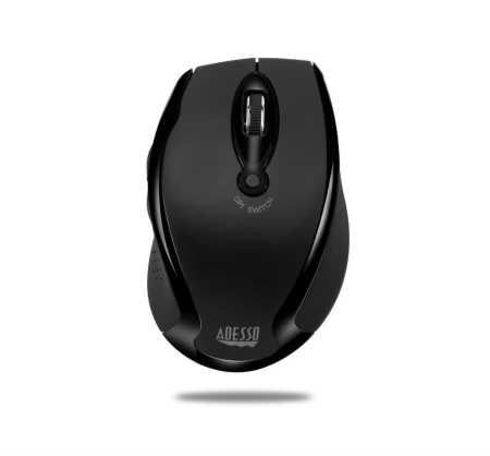 Adesso Mouse Wireless Ergonomic M20B 6 Button up to 1600dpi PC/Mac - Black