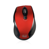 Adesso Mouse Wireless Ergonomic M20R 6 Button up to 1600dpi PC/Mac - Red