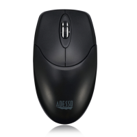 Adesso Mouse Wireless Antimicrobial M60 3 Buttons optical scroll up to 1200dpi PC/Mac - Black