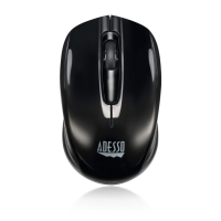 Adesso Mouse Wireless Mini S50 Portable 3 Buttons up to 1200dpi PC/Mac - Black