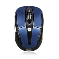 Adesso Mouse Wireless Nano S60L 6 Buttons 4 Way Tilting Programmable Buttons up to 1600dpi PC/Mac - Blue