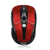 Adesso Mouse Wireless Nano S60R 6 Buttons 4 Way Tilting Programmable Buttons up to 1600dpi PC/Mac - Red
