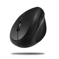 Adesso Mouse Vertical Wireless Mini Ergonomic 6 Button up to 1600dpi PC/Mac - Black
