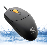 Adesso Mouse Wired Antimicrobial W3 4 Button up to 1000dpi PC/Mac - Black