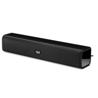 Adesso Speaker Sound Bar 5W x 2 USB Stereo Sound Chip - Black