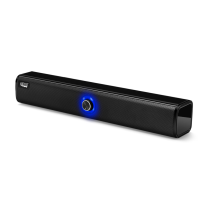 Adesso Speaker Sound Bar 10W x 2 Bluetooth 5.0 6hr Playtime High Output Power Aux input and Aux Cable Included - Black
