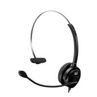 Adesso Headset Mono with Boom Mic Xtreme P1 Noise Cancelling USB Inline Control Module - Black
