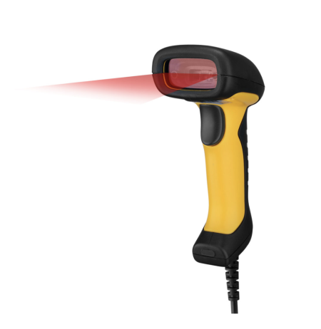 Adesso Barcode Scanner IP67 Waterproof Handheld Antimicrobial CCD Sensor Drop Protected  - Black & Yellow