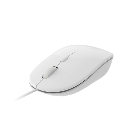 Klipxtreme Mouse Wired 4 Button with Scroll Ambidextrous 1600dpi Ergonomic PC/Mac - White