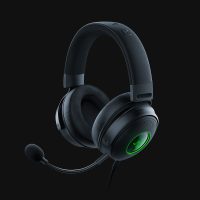 Razer Gaming Headset Wired Kraken V3 USB with Boom Mic Chroma RGB THX Spatial Audio Passive Noise Cancelling - Black