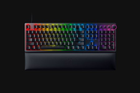 Razer Gaming Keyboard Wired Huntsman V2 Clicky Purple Switch Chroma RGB - Black