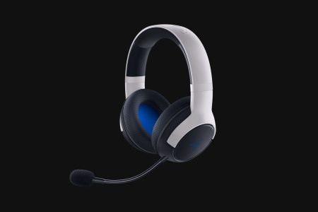 Razer Playstation 5/4 Gaming Headset Wireless Kaira with Boom Mic HyperClear USB-C or Bluetooth - White