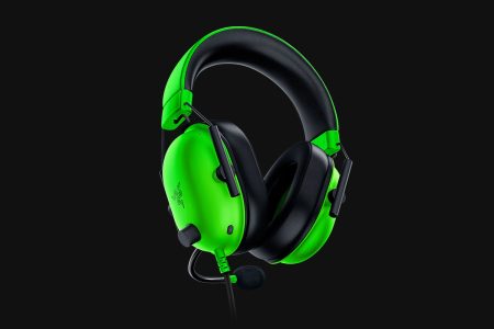 Razer Gaming Headset Wired BlackShark V2X with Boom Mic Hyperclear  Advanced Passive Noise Cancelling  7.1 Surround - Green