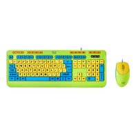 Adesso Keyboard & Mouse Combo Wired Antimicrobial Kids Large Print  Colourful Set PC/Mac