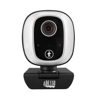 Adesso Webcam 1080p CyberTrack M1 2.1MP Dual Mics Fixed Focus with Noise Cancelling 305 Degree Motion Tripod Mountable  - Black