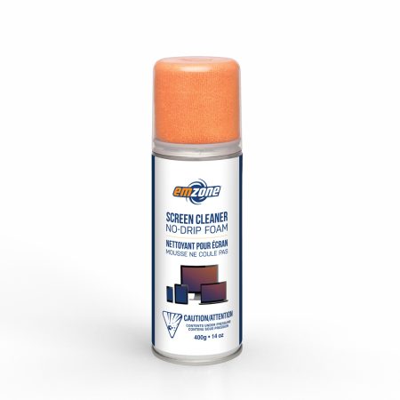 Emzone Screen Cleaner Foam 14oz No Drip Tech Device Alcohol & Ammonia Free with Microfibre Cloth