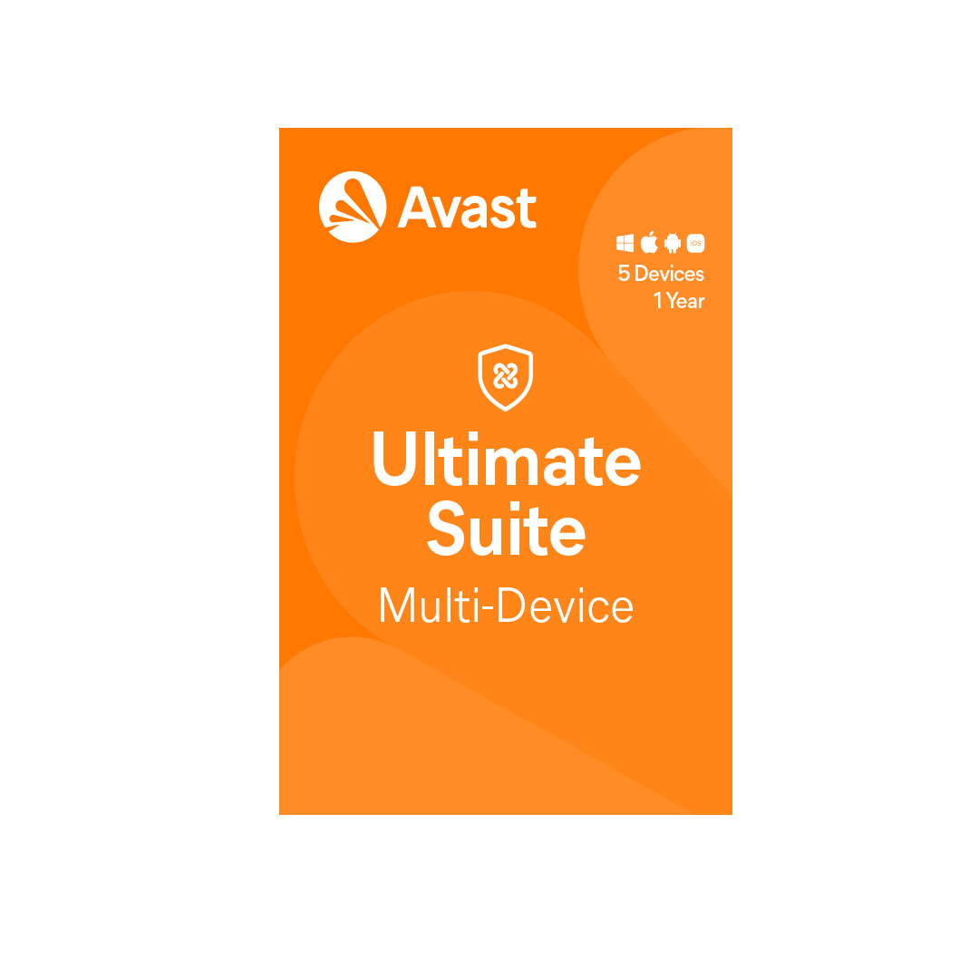 Avast Ultimate Security with VPN 5-User 1-Year ESD (DOWNLOAD CODE) Speed Up & Clean Up Tools - PC/Mac/Android/iOS