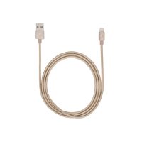 iStore Charge & Sync Lightning to USB-A 4ft MFI Braided Cable - Gold