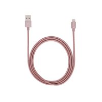 iStore Charge & Sync Lightning to USB-A 4ft MFI Braided Cable - Rose Gold