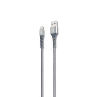iStore Charge & Sync Lightning to USB-A 4ft MFI Alloy Aluminum Flex Reinforced Cable - Space Gray