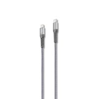 iStore Charge & Sync Lightning to USB-C 4ft MFI Alloy Aluminum Cable - Space Gray