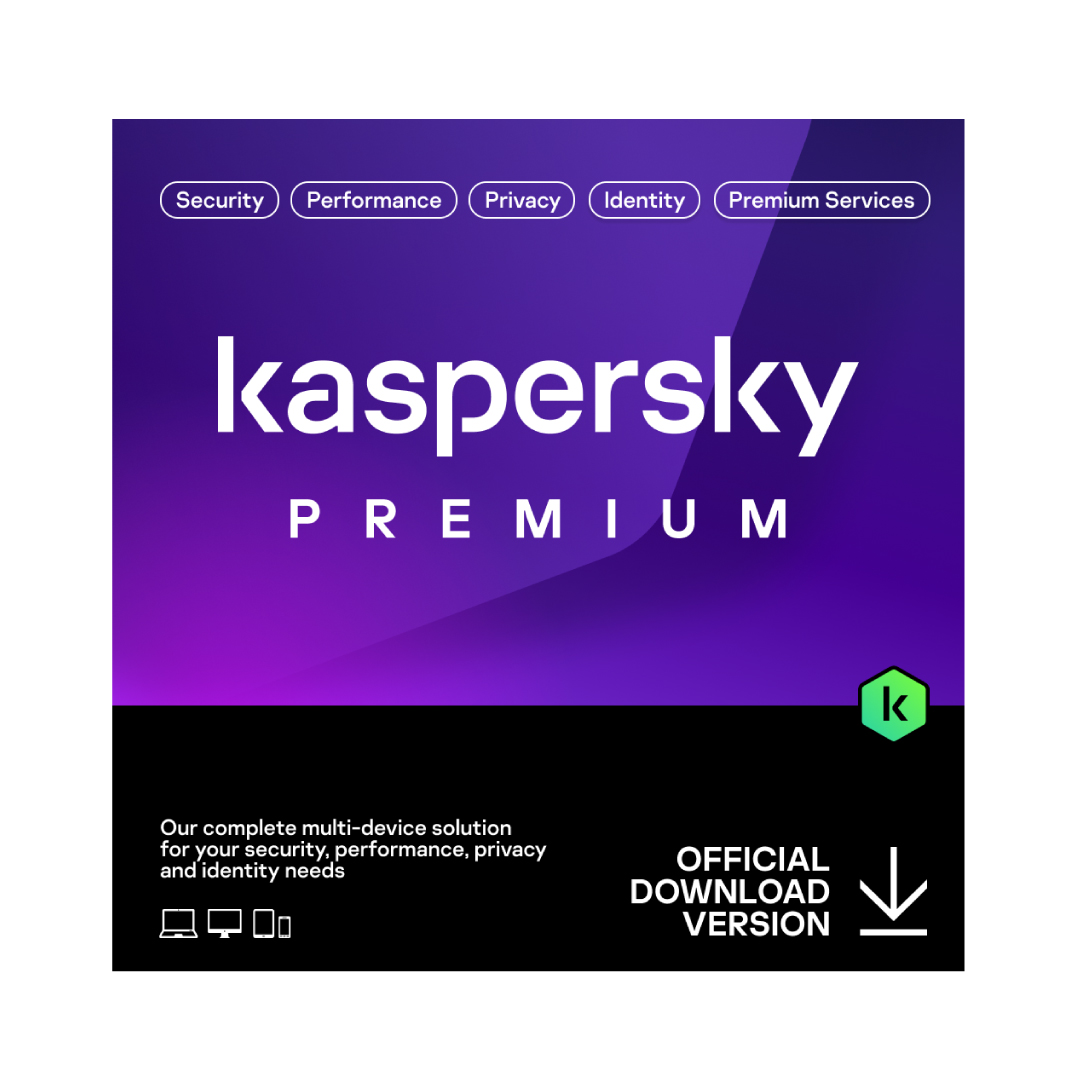 Kaspersky Premium 1-User 1-Year with Unlimited VPN - Identity Protection - Safe Kids ESD (DOWNLOAD CODE) PC/Mac/Android/iOS