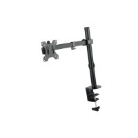 Klipxtreme Single Monitor Mount - Fits Monitors from 13 - 32In Full Motion Tilt 90 Deg C-clamp to Desk Vesa Compatible - Black