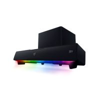 Razer Gaming Speaker Bluetooth Soundbar with Subwoofer Leviathan V2 THX Compact Desktop Form Factor Chroma RGB - Black