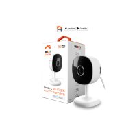 Nexxt Smart Home Indoor Camera 2K 2 Way Communication Fixed Micro SD Slot Night Vision Motion Sensor - White