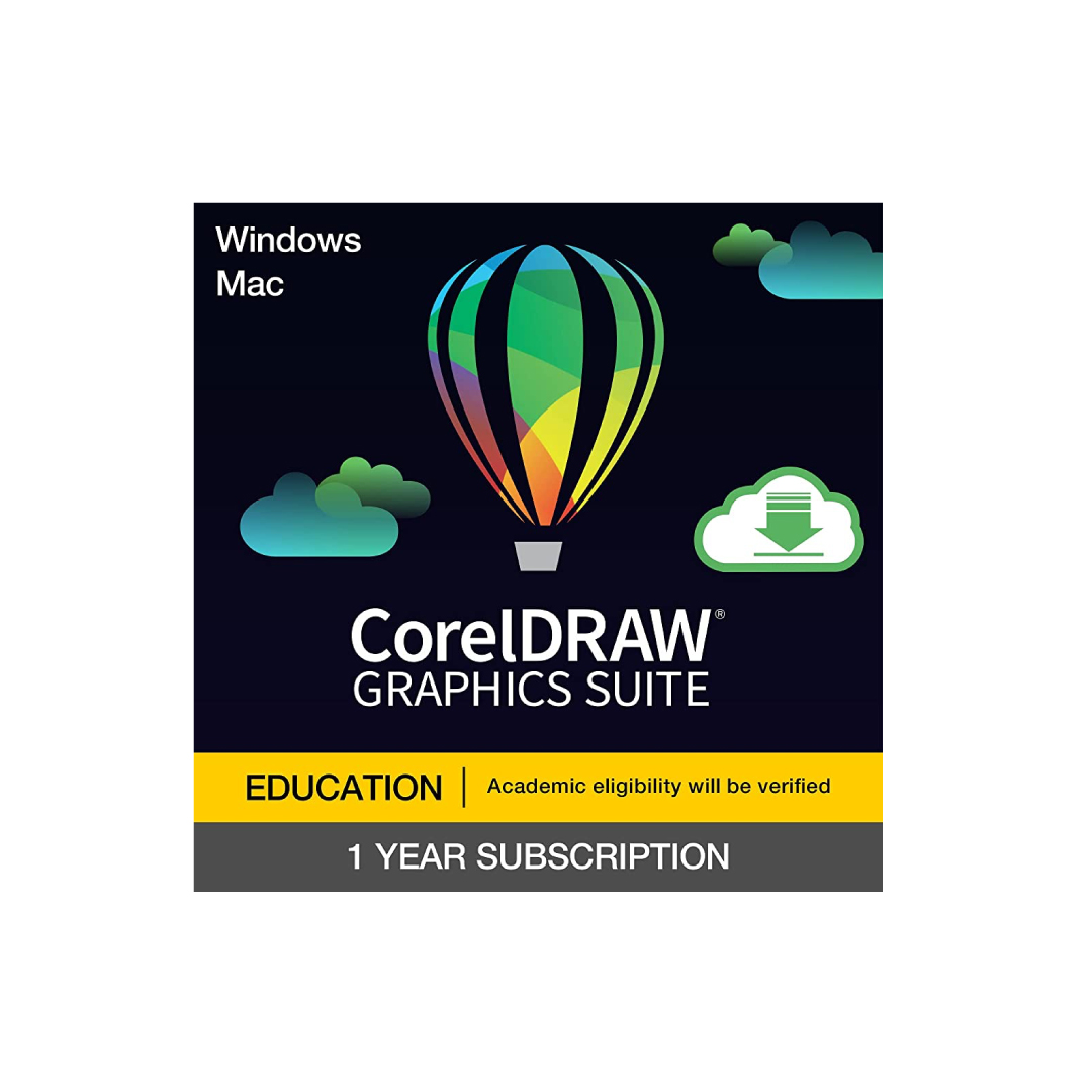 CorelDRAW Graphics Suite 1-Year Subscription Education Edition ESD (DOWNLOAD CODE) - PC/Mac
