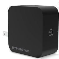 Hypergear Wall Charger 1 Port USB-C 45W Power Delivery SpeedBoost Smartphones & Laptops - Black
