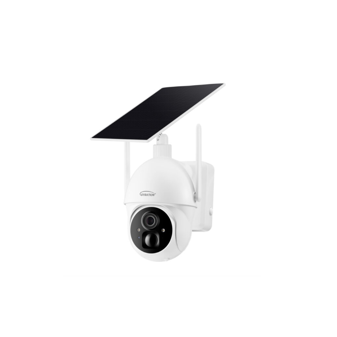 Gyration Smart Home Outdoor/Indoor Wifi Camera 3MP PTZ Cyberview 3020 IP65 Waterproof Solar Powered 2 Way Communication Motion Detection Starlight Technology – White Gyration Smart Home Outdoor/Indoor Wifi Camera 3MP PTZ Cyberview 3020 IP65 Waterproof Solar Powered 2 Way Communication Motion Detection Starlight Technology - White