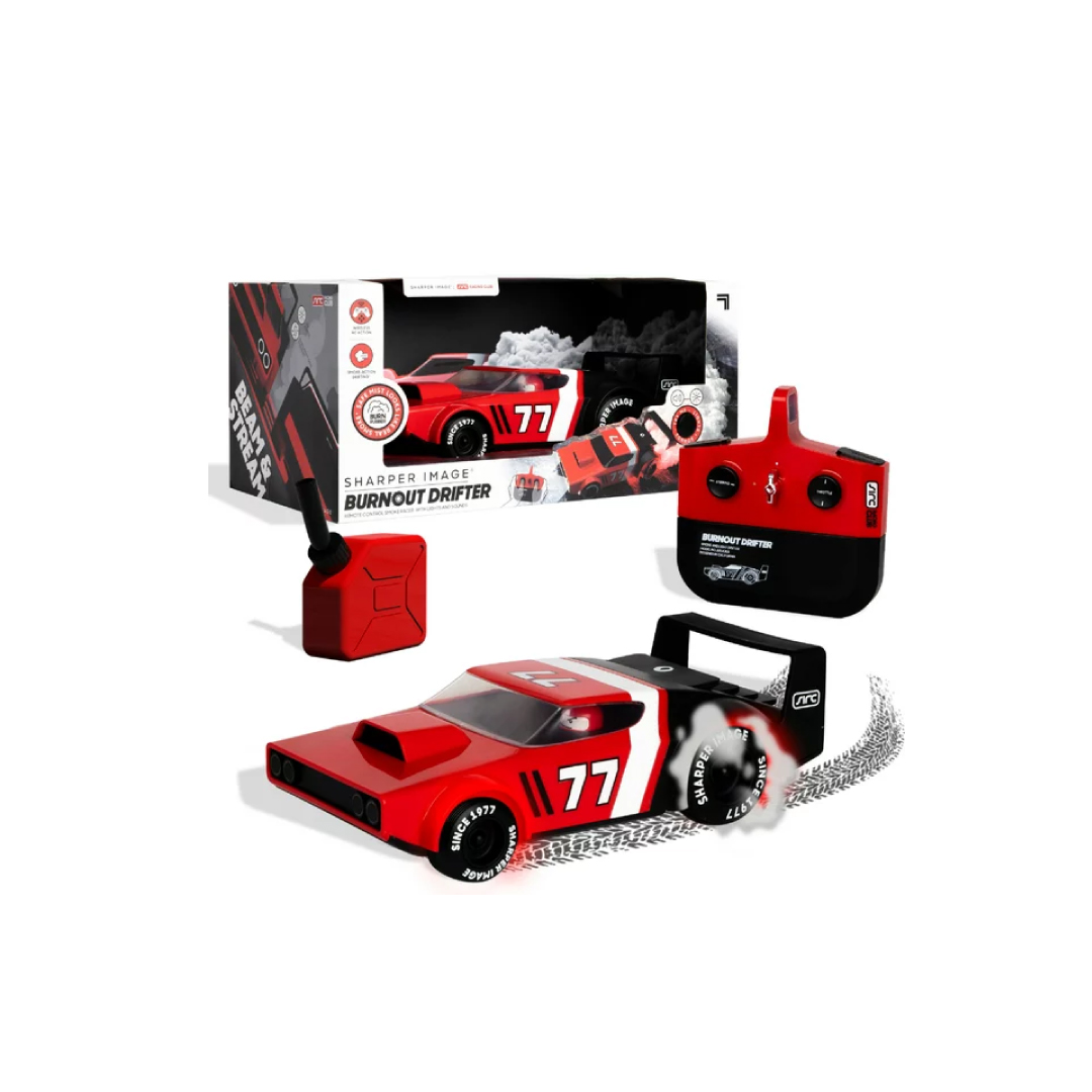 Sharper Image Burnout Drifter Wireless Remote Control Drifter Race Car with LED Lights and Smoking Tires - Toy