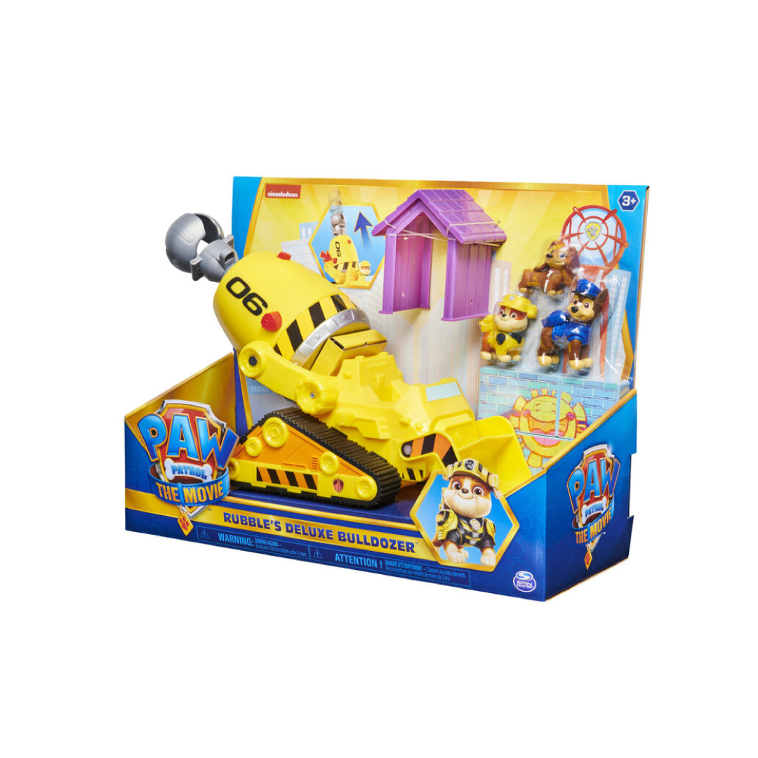 Spin Master Paw Patrol Rubble's Deluxe Bulldozer with 3 Action Figures Toy