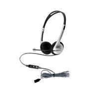 HamiltonBuhl Headset with Boom Mic Noise Cancelling USB-C Mach-1 On Ear Dura-Cord Steel Reinforced Gooseneck Inline Volume - Black