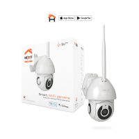 Nexxt Smart Home Outdoor Camera 2K PTZ (Pan Tilt Zoom) 2 Way Comm 355 deg of Motion Night Vision Motion Sensor - AC Plug in - White