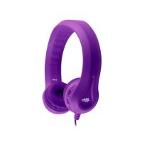 HamiltonBuhl Headphones Flex-Phones Foam Virtually Indestructible Dura-Cord Chew Resistant 4ft Cable 3.5mm - BULK - Purple