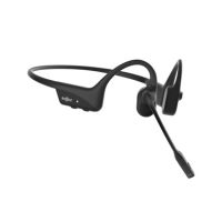 Shokz OpenComm2 Bluetooth Stereo Headset with Noise Cancelling Boom Mic with Mute Button - Bone Conduction - Water Resistant IP55 - 16Hr Talk Time- Black