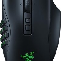 Razer Gaming Mouse Wireless MMO Naga V2 Pro with Chroma RGB 12 Buttons 30000Dpi Bluetooth or Wired USB C with HyperScroll Pro Wheel - Black