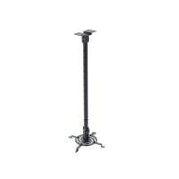 Klipxtreme Projector Ceiling Mount Universal Max 33lbs Full Motion Tilt & Swivel Adjustable Length 33.5 up to 48In Long - Black