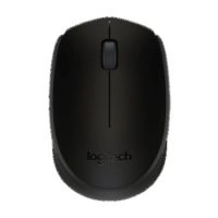 Logitech Mouse Wireless 2.4Ghz M170 Ambidextrous 3 Button with Scroll 1000dpi PC/Mac/Chrome/Linux - Black