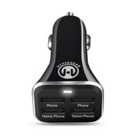 HyperGear Car Charger 4 Port USB-A 6.8Amp Rapid Charge - Black