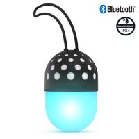 HyperGear Speaker Bluetooth 3W Waterproof IPX4 Go-Blow Light Up LED RGB 7 Colour Changing Modes TWS 1Hr Rapid Charge - Black